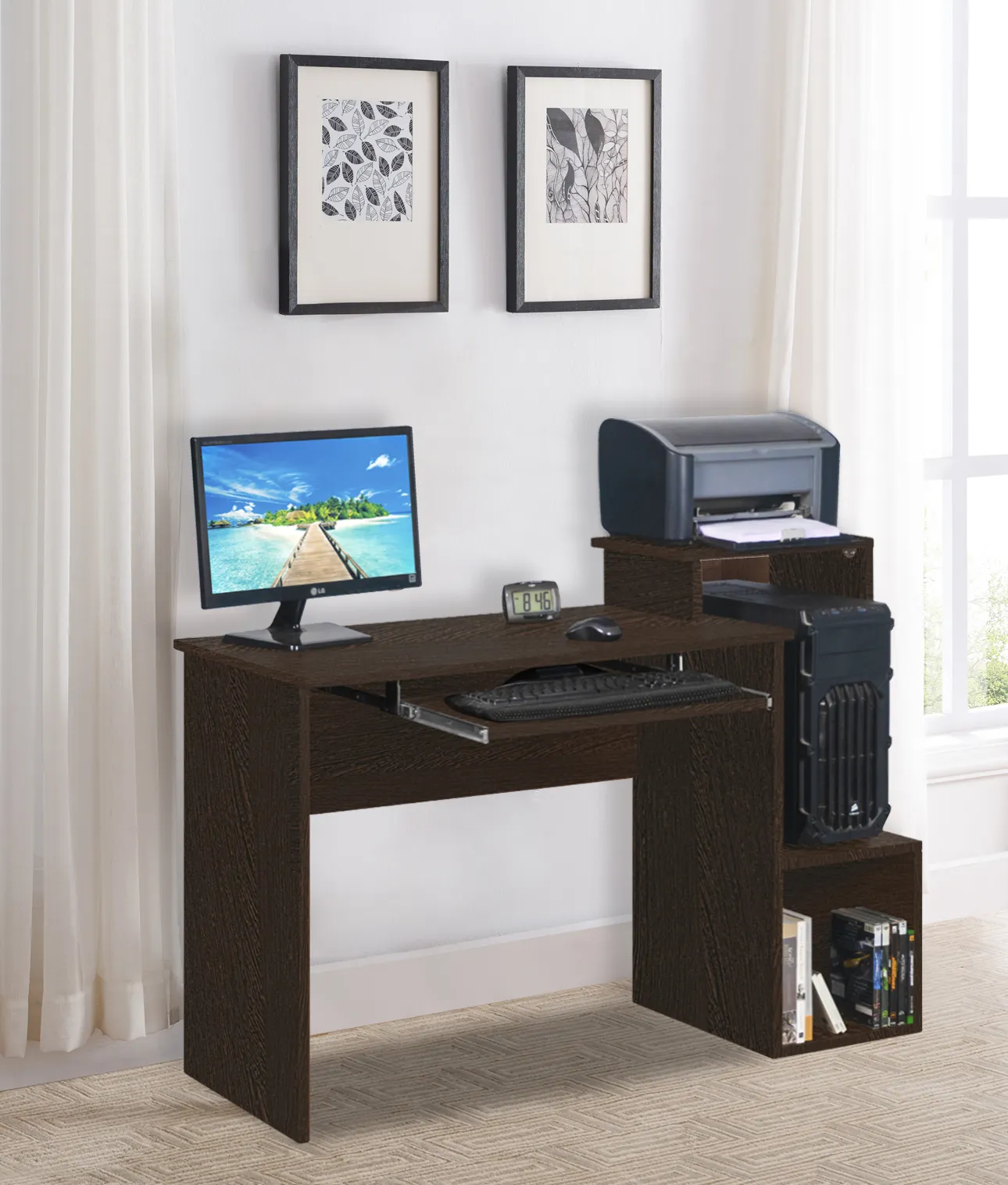 Wonder Engineered Wood Computer Table | Installation is Included | Knock Down Packaging - Image 1