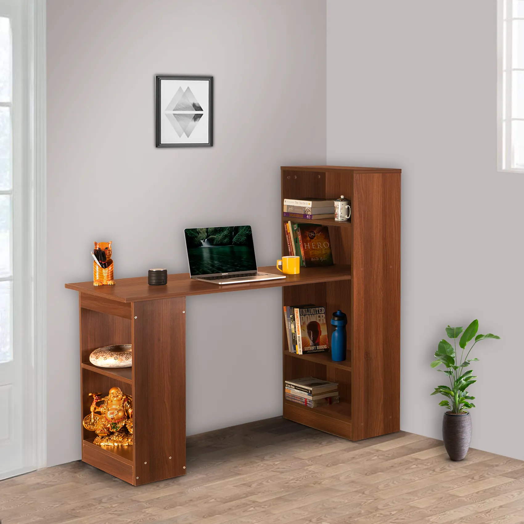 Bliss Engineered Wood Study Table | Installation is Included | Knock Down Packaging - Image 1