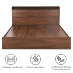 Pearl Engineered Wood Bed - King, Queen, Single Size with Storage Without Storage Options - Thumbnail Image 3