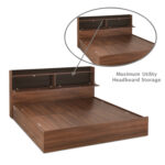 Pearl Engineered Wood Bed - King, Queen, Single Size with Storage Without Storage Options - Thumbnail Image 4