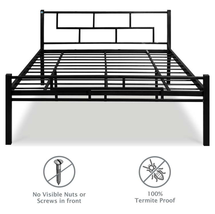 Aeron Metal Bed - Queen, Single Size without Storage - Image 3