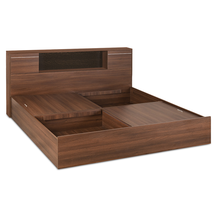 Crystal Engineered Wood Bed - King, Queen, Single Size with Storage & Color Options - Image 6