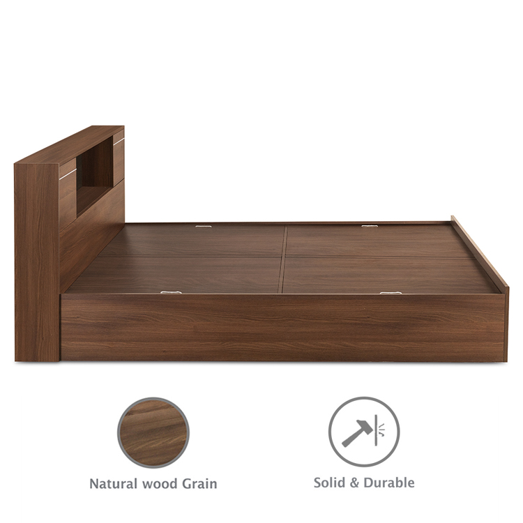 Crystal Engineered Wood Bed - King, Queen, Single Size with Storage & Color Options - Image 7