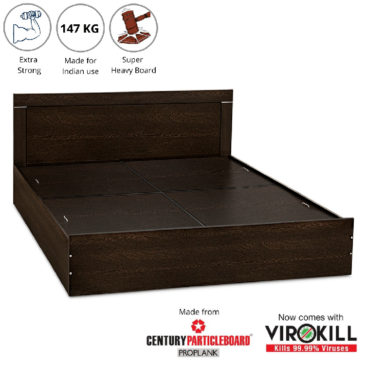 Treasure Engineered Wood Bed - King, Queen, Single Size with Storage Without Storage Options - Image 3