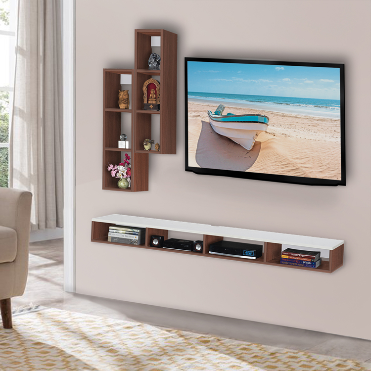 Nova Engineered Wood TV Entertainment Unit | DIY(Do-It-Yourself) | Wall Mounted - Image 1