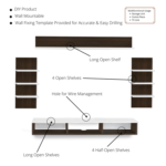 Eli Engineered Wood TV Entertainment Unit | DIY(Do-It-Yourself) | Wall Mounted - Thumbnail Image 4