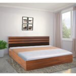 Cocoa Engineered Wood Bed - King, Queen, Single Size with Storage Options - Thumbnail Image 1
