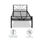 Sunshine Metal Bed - Queen, Single Size without Storage - Thumbnail Image 2