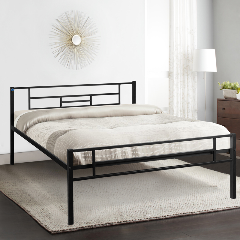 Mist Metal Bed - Queen, Single Size without Storage - Image 1