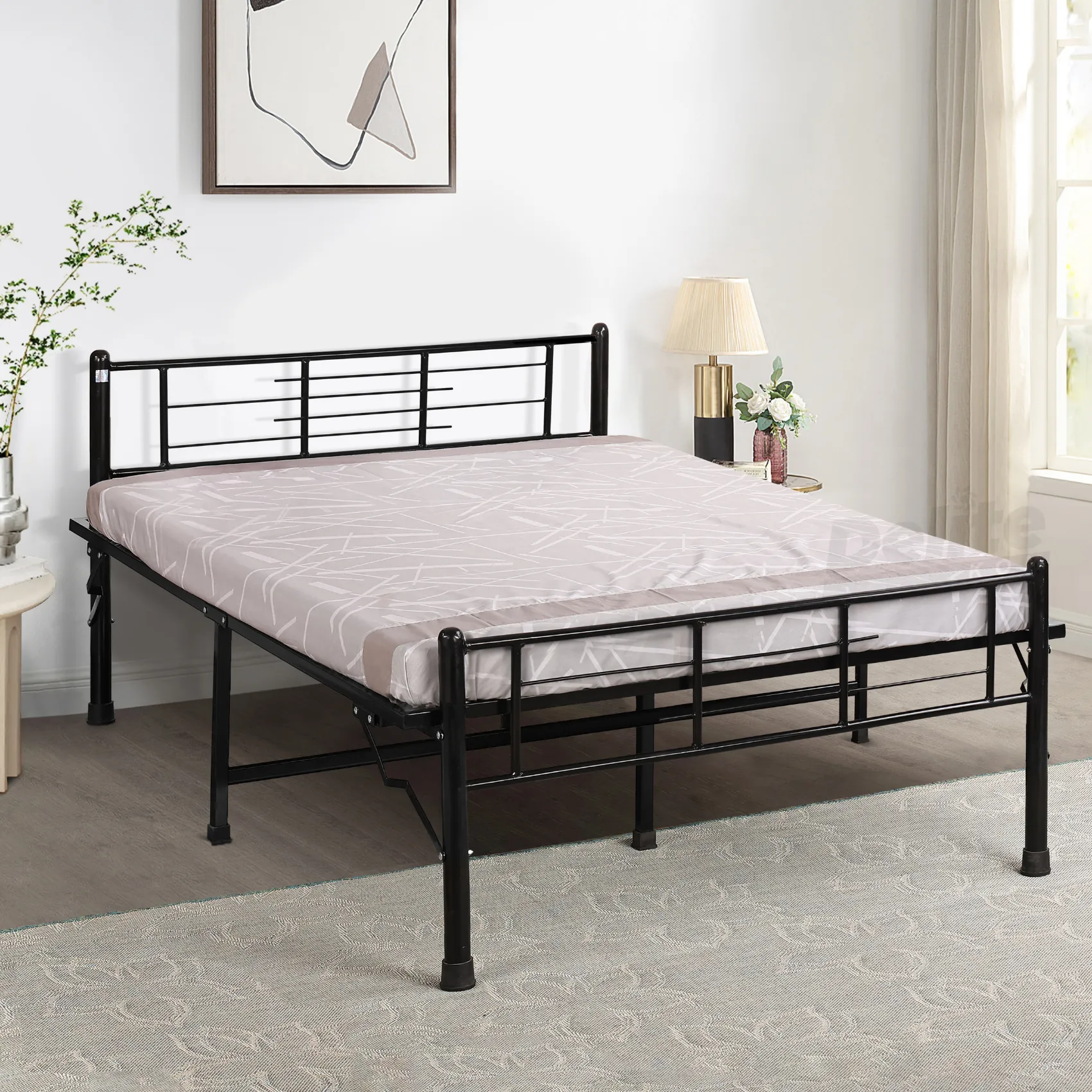 Lego Metal Folding Bed – Queen, Double, Single Size without Storage - Image 1